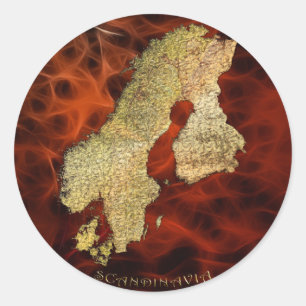 Map of SCANDINAVIA Sticker Series