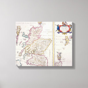 Map of Scotland, c.1700 Canvas Print