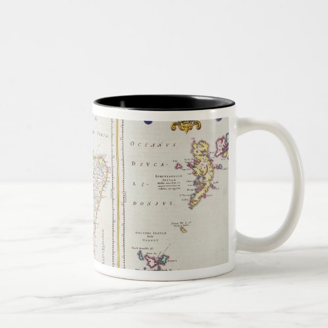Map of Scotland, c.1700 Two-Tone Coffee Mug (Right)