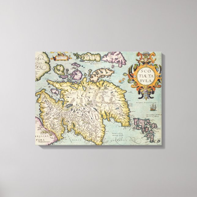 Map of Scotland | Miliaria Scotia Canvas Print (Front)