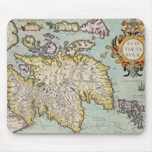 Map of Scotland | Miliaria Scotia Mouse Mat (Front)