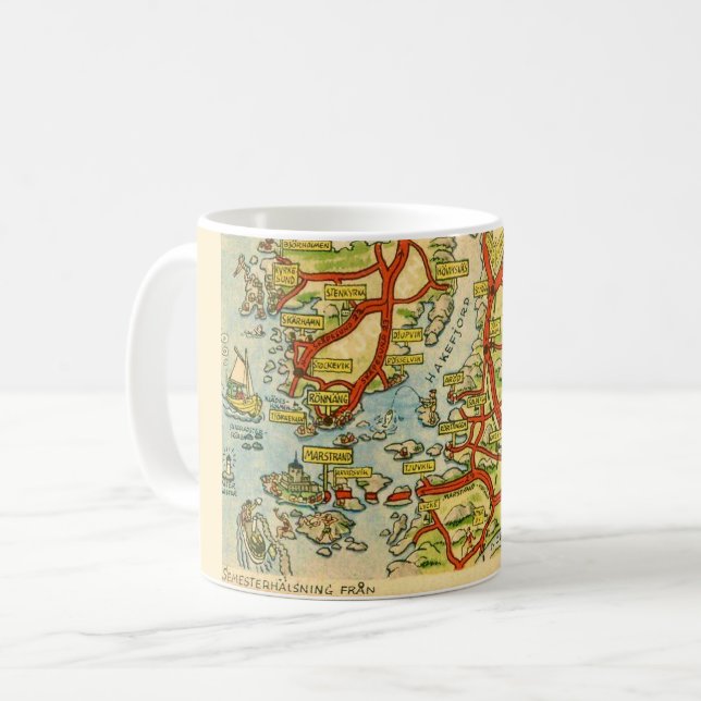 Map of Semesterhalsning Fran Sweden Mug (Front Left)
