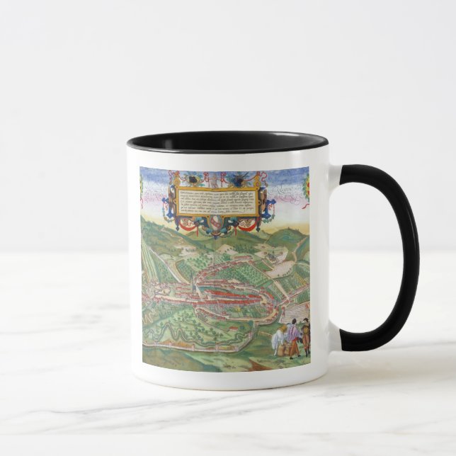 Map of Serravalle, from 'Civitates Orbis Terrarum' Mug (Right)