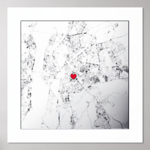   Map of Seville, Spain Modern Elegant Classy Gift Foil Prints