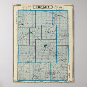 Map of Shelby County Poster