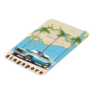 map of Singapore Magnet