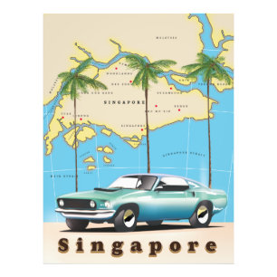 map of Singapore Photo Print