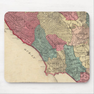 Map of Sonoma County California Mouse Mat
