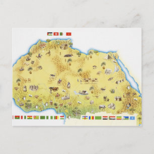 Map of South Africa 2 Postcard
