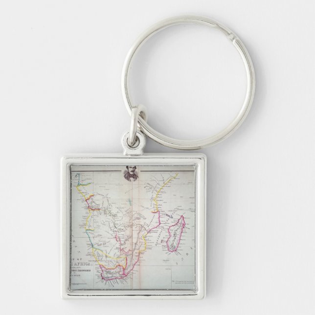 Map of South Africa illustrating Key Ring (Front)