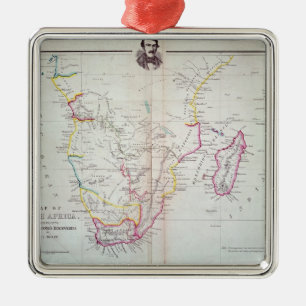 Map of South Africa illustrating Metal Tree Decoration
