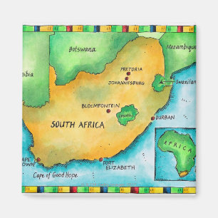 Map of South Africa Magnet