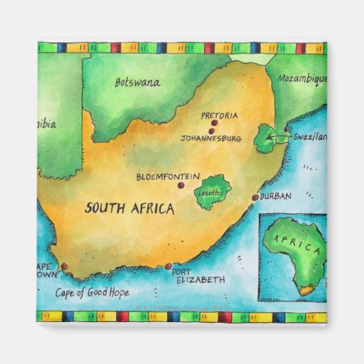 Image of Map of South Africa Magnet
