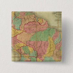 Map of South America 2 15 Cm Square Badge