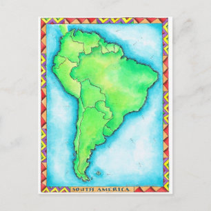 Map of South America 2 Postcard