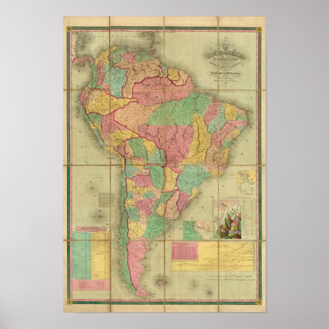 Map of South America 2 Poster (Front)