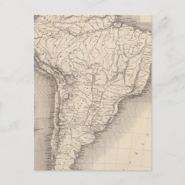 Map of South America 4 Postcard (Front)