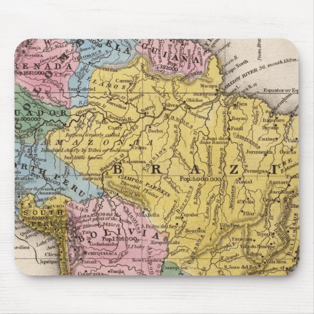 Map of South America 5 Mouse Mat (Front)