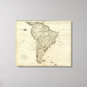 Map of South America Canvas Print