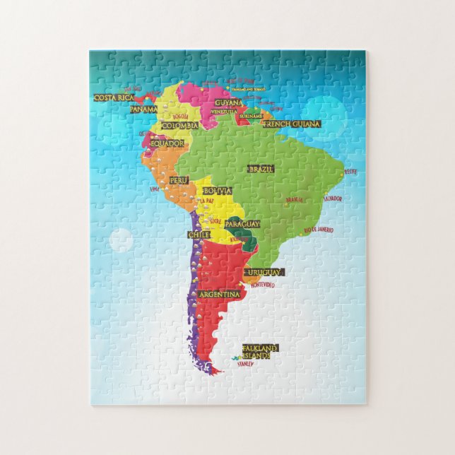 Map of South america Jigsaw Puzzle (Vertical)