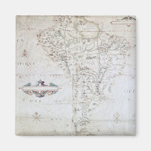 Map of South America Magnet