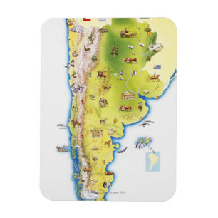 Map of South America Magnet