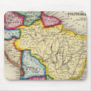 Map Of South America Mouse Mat