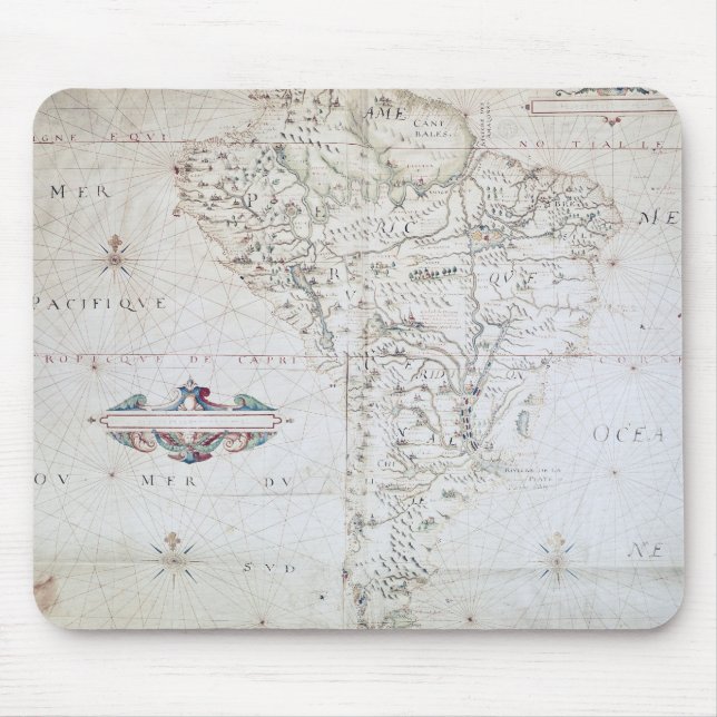 Map of South America Mouse Mat (Front)