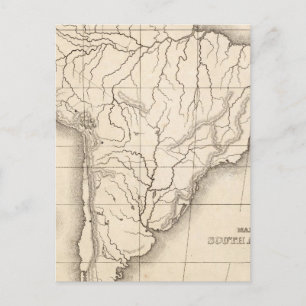 Map of South America Postcard