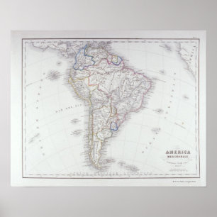 Map of South America Poster