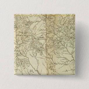 Map Of South and North Carolina 15 Cm Square Badge