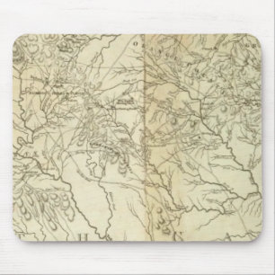 Map Of South and North Carolina Mouse Mat