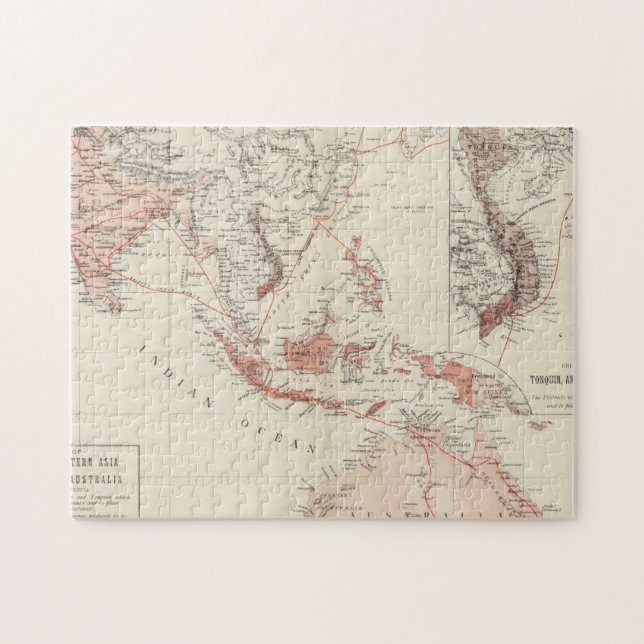 Map of South-East Asia & North Australia Jigsaw Puzzle (Horizontal)