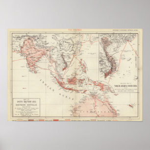 Map of South-East Asia & North Australia Poster