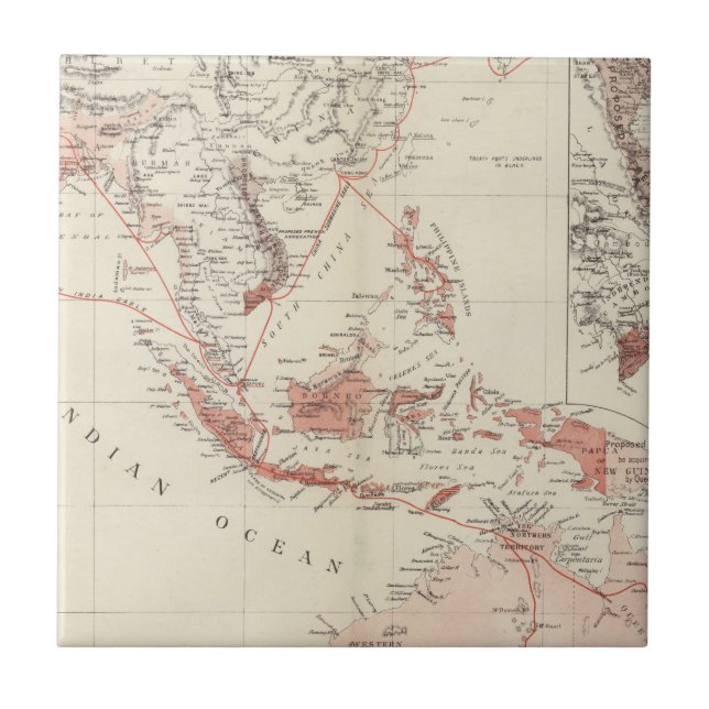 Map of South-East Asia & North Australia Tile (Front)