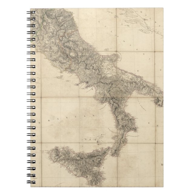Map of South Italy and Adjacent Coasts Notebook (Front)