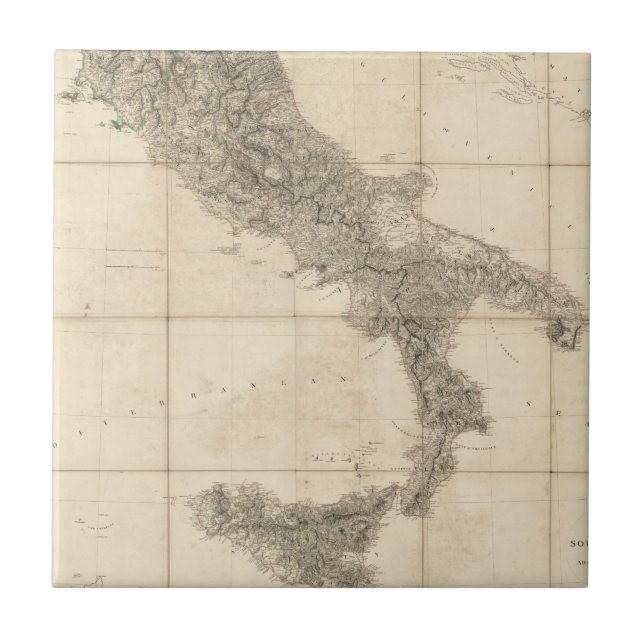Map of South Italy and Adjacent Coasts Tile (Front)
