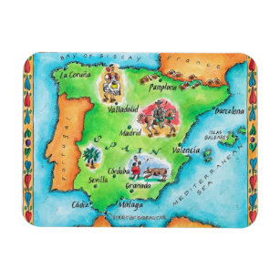 Map of Spain Magnet