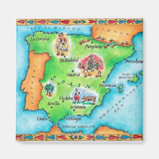 Image of Map of Spain Magnet