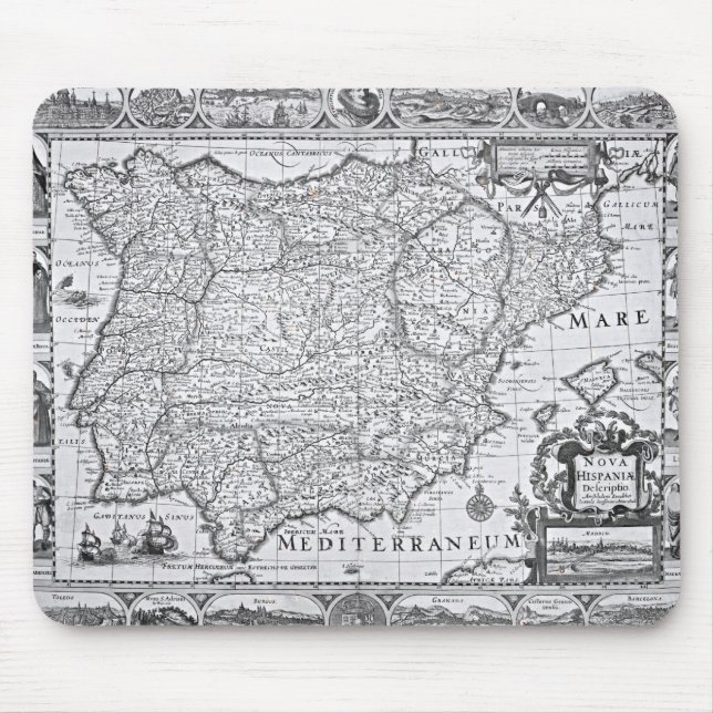 Map of Spain Mouse Mat (Front)