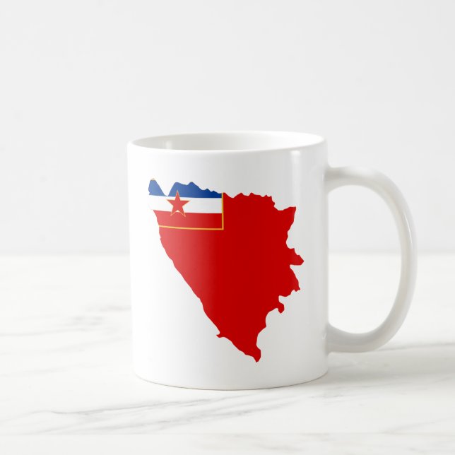Map of SR Bosnia and Herzegovina 1945 Coffee Mug (Right)