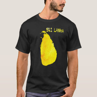 Map Of Sri Lanka Colourful Map Watercolor Illustra T-Shirt