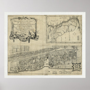 Map of St. Augustine Florida (1764) Poster
