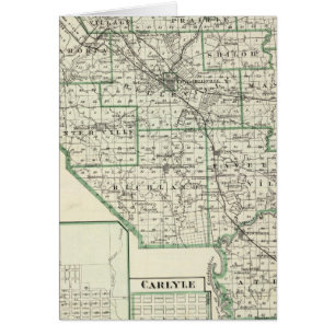 Map of St Clair County, Lebanon and Carlyle