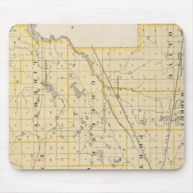 Map of St Joseph County Mouse Mat (Front)