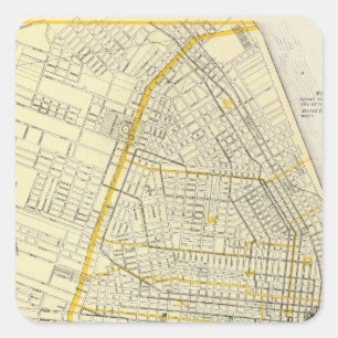Map of St Louis City Square Sticker