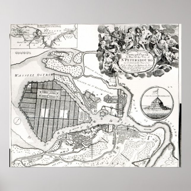 Map of St.Petersburg Poster (Front)