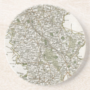 MAP OF STAFFORDSHIRE, 1793 COASTER