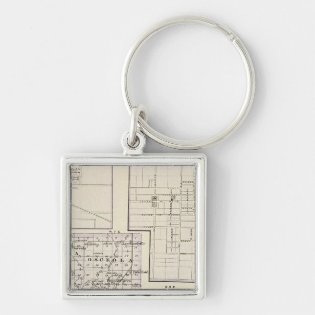 Map of Stark and west part of Marshall counties Key Ring (Front)