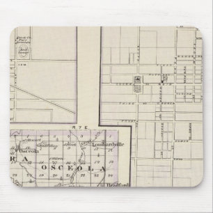 Map of Stark and west part of Marshall counties Mouse Mat